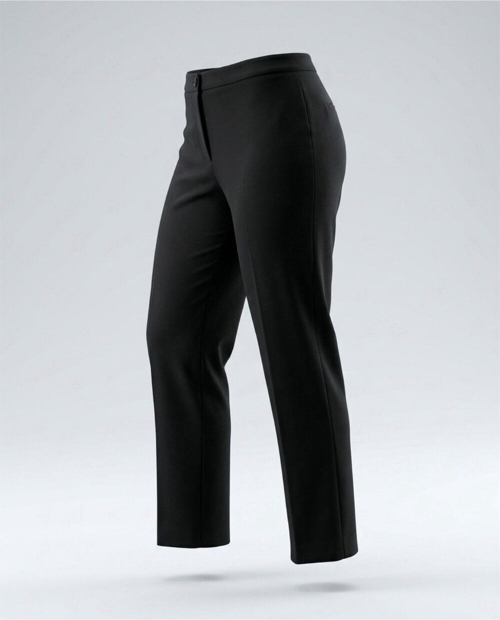 Laura Scott Women 16 Short Black Dress Pants Tummy Control WideLeg Highwaist New